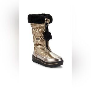 NWT | PAJAR Canada Kids Gold Metallic Winter Boots | US 2.5 (EU 34) | Waterproof